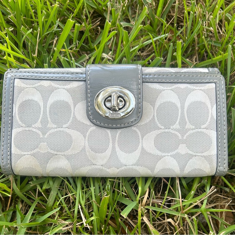 Coach Gray Signature Wallet